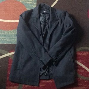 Black Rivet Trench Coat